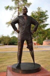 bronze satutue peg leg bates fountain inn sc